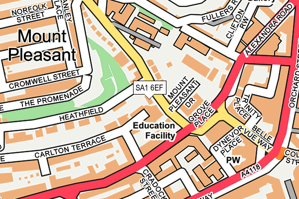 SA1 6EF map - OS OpenMap – Local (Ordnance Survey)