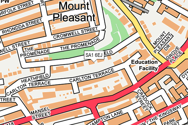 SA1 6EJ map - OS OpenMap – Local (Ordnance Survey)