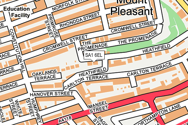 SA1 6EL map - OS OpenMap – Local (Ordnance Survey)