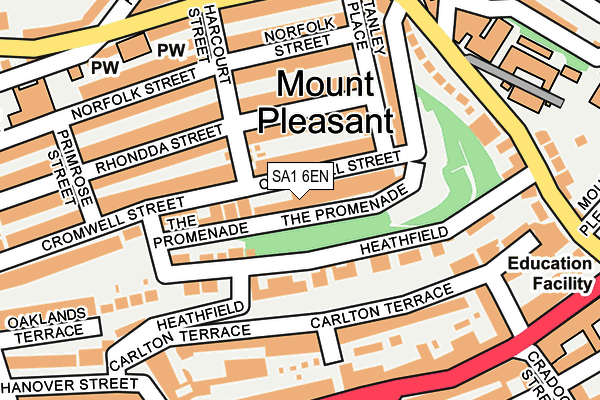 SA1 6EN map - OS OpenMap – Local (Ordnance Survey)