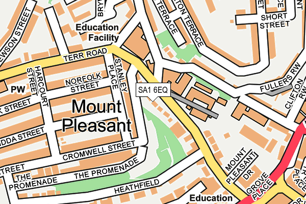 SA1 6EQ map - OS OpenMap – Local (Ordnance Survey)