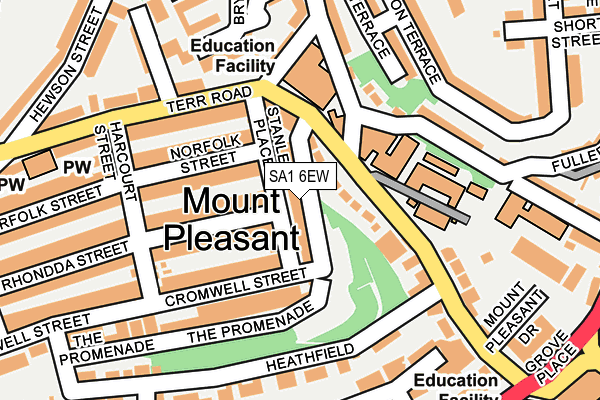 SA1 6EW map - OS OpenMap – Local (Ordnance Survey)