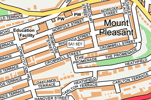 SA1 6EY map - OS OpenMap – Local (Ordnance Survey)