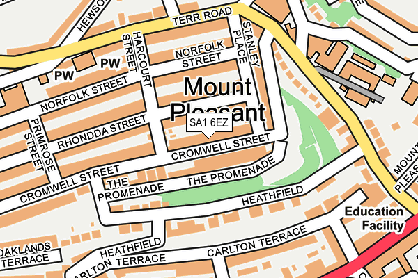 SA1 6EZ map - OS OpenMap – Local (Ordnance Survey)