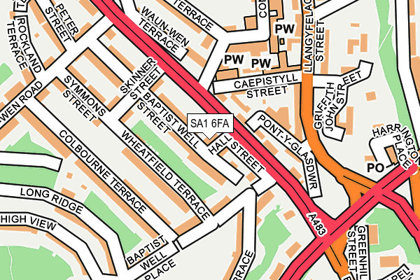 SA1 6FA map - OS OpenMap – Local (Ordnance Survey)