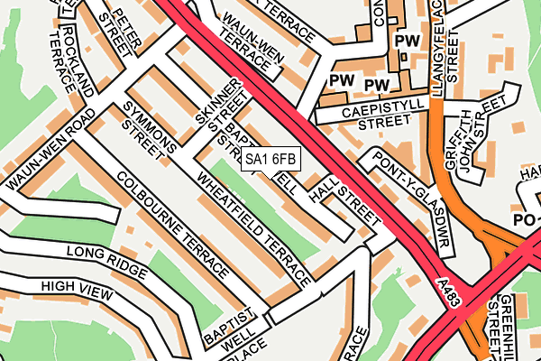 SA1 6FB map - OS OpenMap – Local (Ordnance Survey)