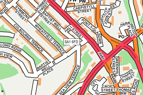SA1 6FD map - OS OpenMap – Local (Ordnance Survey)