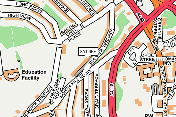 SA1 6FF map - OS OpenMap – Local (Ordnance Survey)