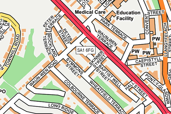 SA1 6FG map - OS OpenMap – Local (Ordnance Survey)