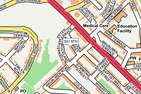 SA1 6FH map - OS OpenMap – Local (Ordnance Survey)