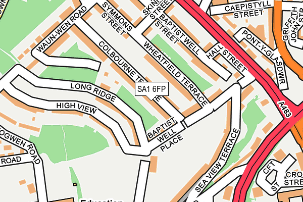 SA1 6FP map - OS OpenMap – Local (Ordnance Survey)