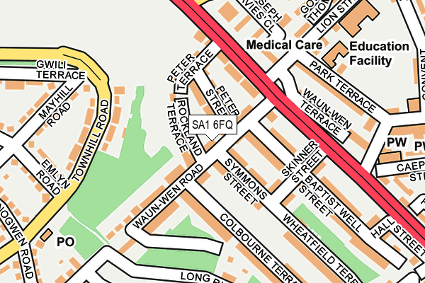 SA1 6FQ map - OS OpenMap – Local (Ordnance Survey)