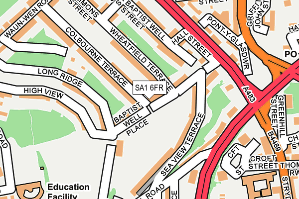 SA1 6FR map - OS OpenMap – Local (Ordnance Survey)