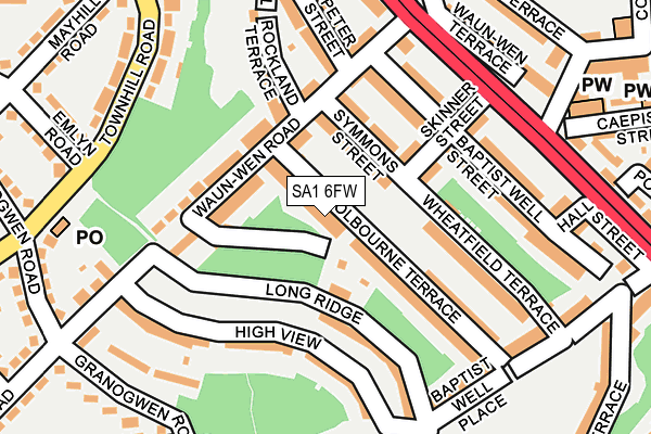 SA1 6FW map - OS OpenMap – Local (Ordnance Survey)