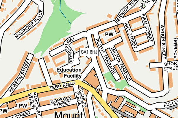 SA1 6HJ map - OS OpenMap – Local (Ordnance Survey)