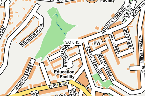 SA1 6HQ map - OS OpenMap – Local (Ordnance Survey)