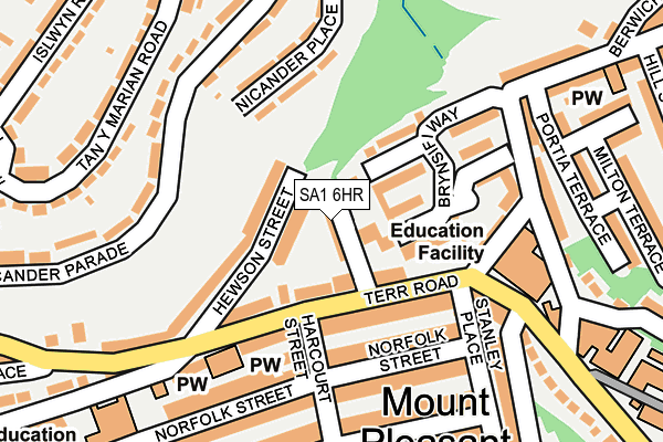 SA1 6HR map - OS OpenMap – Local (Ordnance Survey)