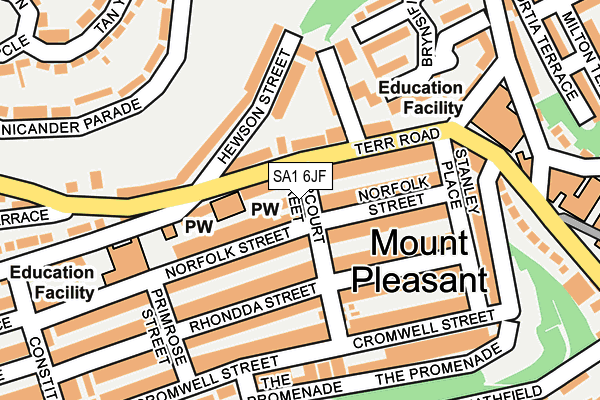 SA1 6JF map - OS OpenMap – Local (Ordnance Survey)