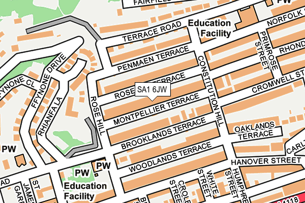 SA1 6JW map - OS OpenMap – Local (Ordnance Survey)