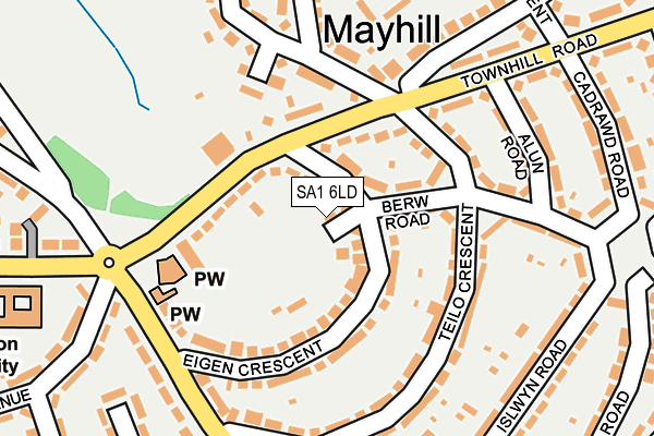 SA1 6LD map - OS OpenMap – Local (Ordnance Survey)