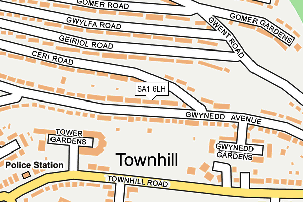 SA1 6LH map - OS OpenMap – Local (Ordnance Survey)