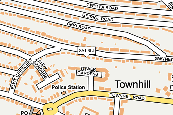 SA1 6LJ map - OS OpenMap – Local (Ordnance Survey)