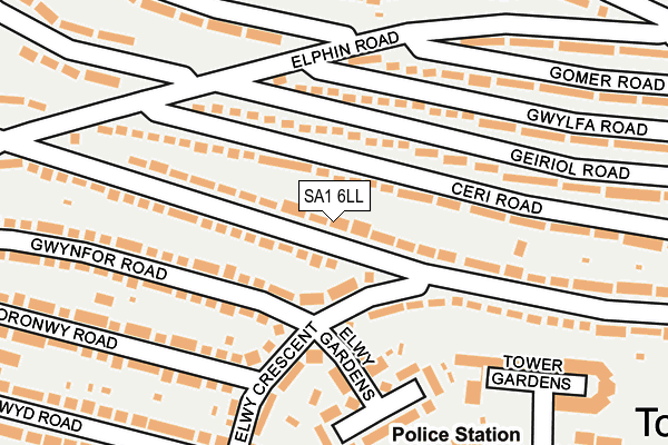 SA1 6LL map - OS OpenMap – Local (Ordnance Survey)