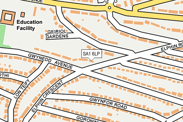 SA1 6LP map - OS OpenMap – Local (Ordnance Survey)