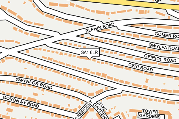 SA1 6LR map - OS OpenMap – Local (Ordnance Survey)