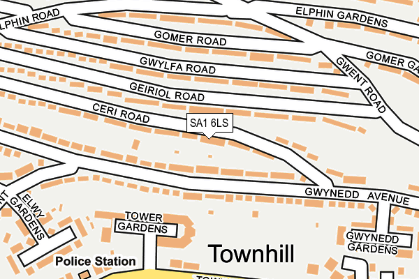 SA1 6LS map - OS OpenMap – Local (Ordnance Survey)