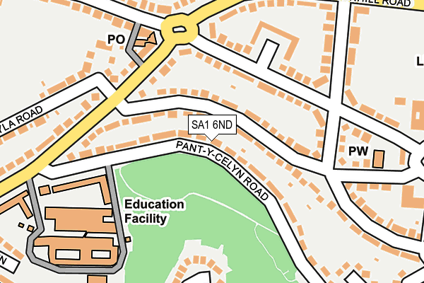 SA1 6ND map - OS OpenMap – Local (Ordnance Survey)