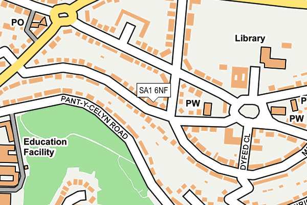 SA1 6NF map - OS OpenMap – Local (Ordnance Survey)