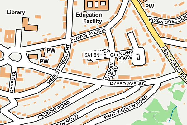 SA1 6NH map - OS OpenMap – Local (Ordnance Survey)