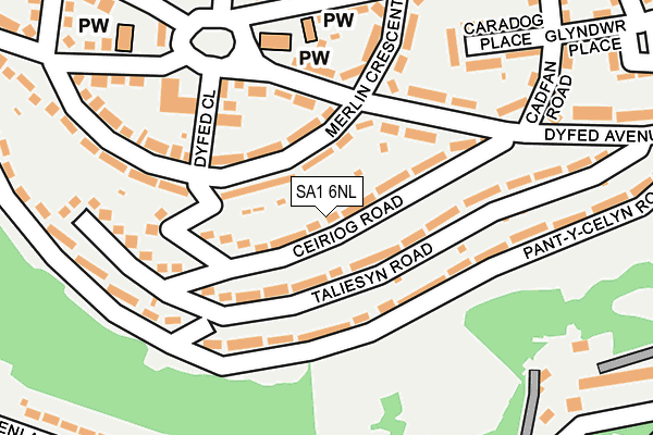 SA1 6NL map - OS OpenMap – Local (Ordnance Survey)