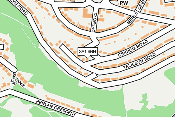 SA1 6NN map - OS OpenMap – Local (Ordnance Survey)