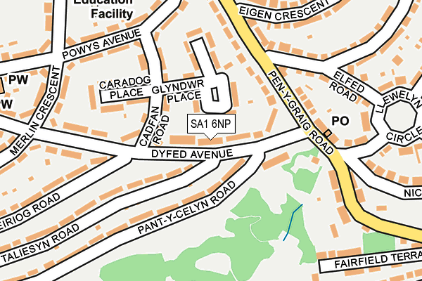 SA1 6NP map - OS OpenMap – Local (Ordnance Survey)