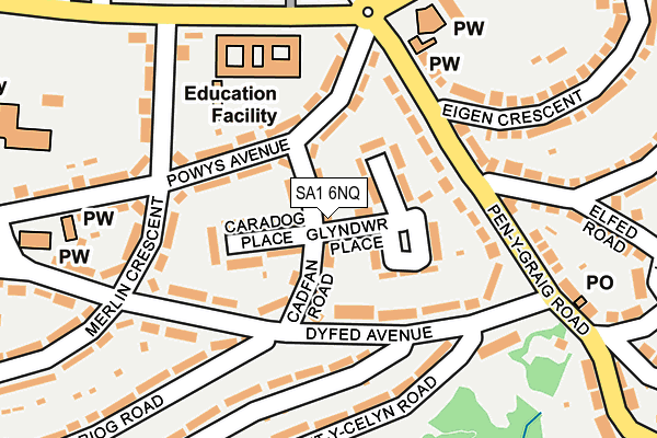 SA1 6NQ map - OS OpenMap – Local (Ordnance Survey)