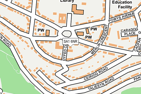 SA1 6NR map - OS OpenMap – Local (Ordnance Survey)