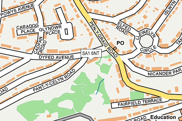 SA1 6NT map - OS OpenMap – Local (Ordnance Survey)