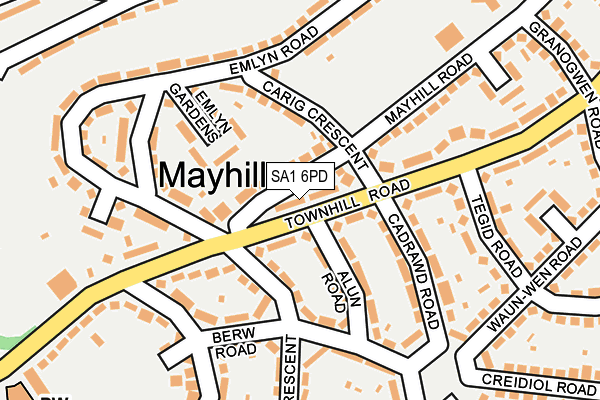 SA1 6PD map - OS OpenMap – Local (Ordnance Survey)