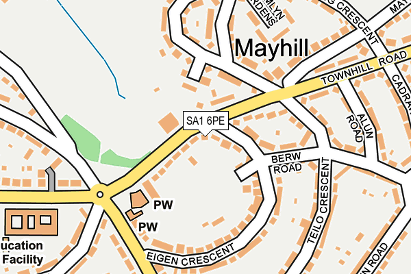 SA1 6PE map - OS OpenMap – Local (Ordnance Survey)
