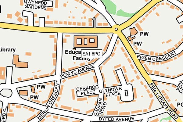 SA1 6PG map - OS OpenMap – Local (Ordnance Survey)