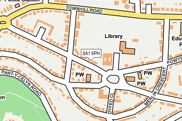 SA1 6PH map - OS OpenMap – Local (Ordnance Survey)