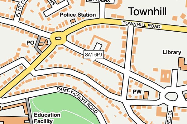 SA1 6PJ map - OS OpenMap – Local (Ordnance Survey)