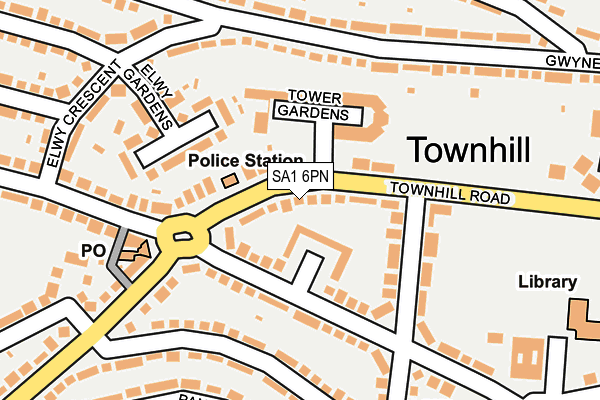 SA1 6PN map - OS OpenMap – Local (Ordnance Survey)