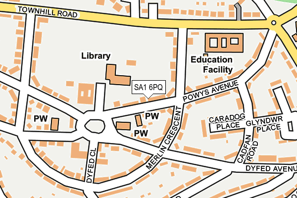 SA1 6PQ map - OS OpenMap – Local (Ordnance Survey)