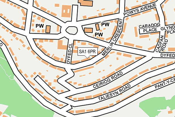 SA1 6PR map - OS OpenMap – Local (Ordnance Survey)