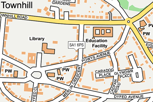 SA1 6PS map - OS OpenMap – Local (Ordnance Survey)