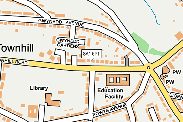 SA1 6PT map - OS OpenMap – Local (Ordnance Survey)
