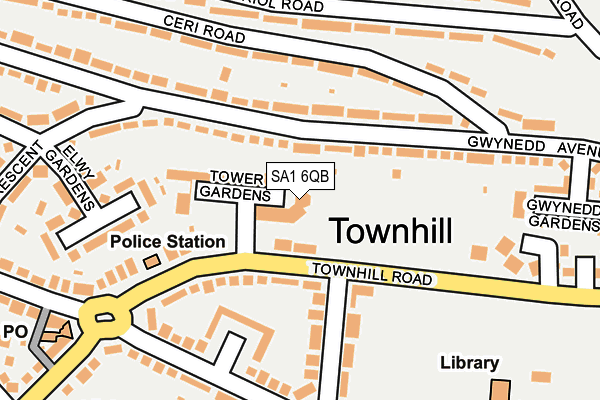 SA1 6QB map - OS OpenMap – Local (Ordnance Survey)